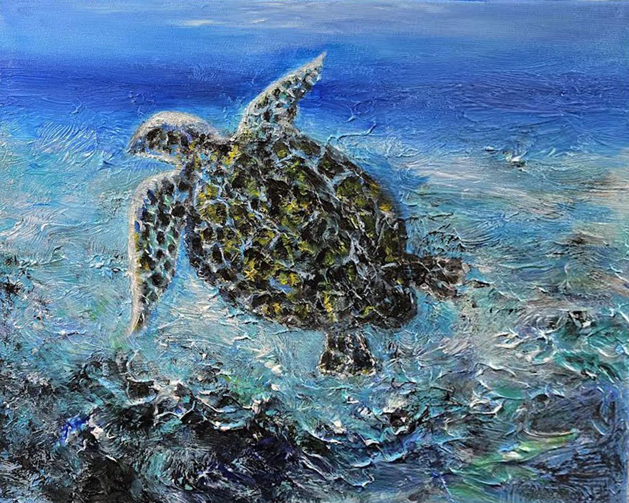 13 Ocean MMedia Acrylic 16 x 20 in Canvas