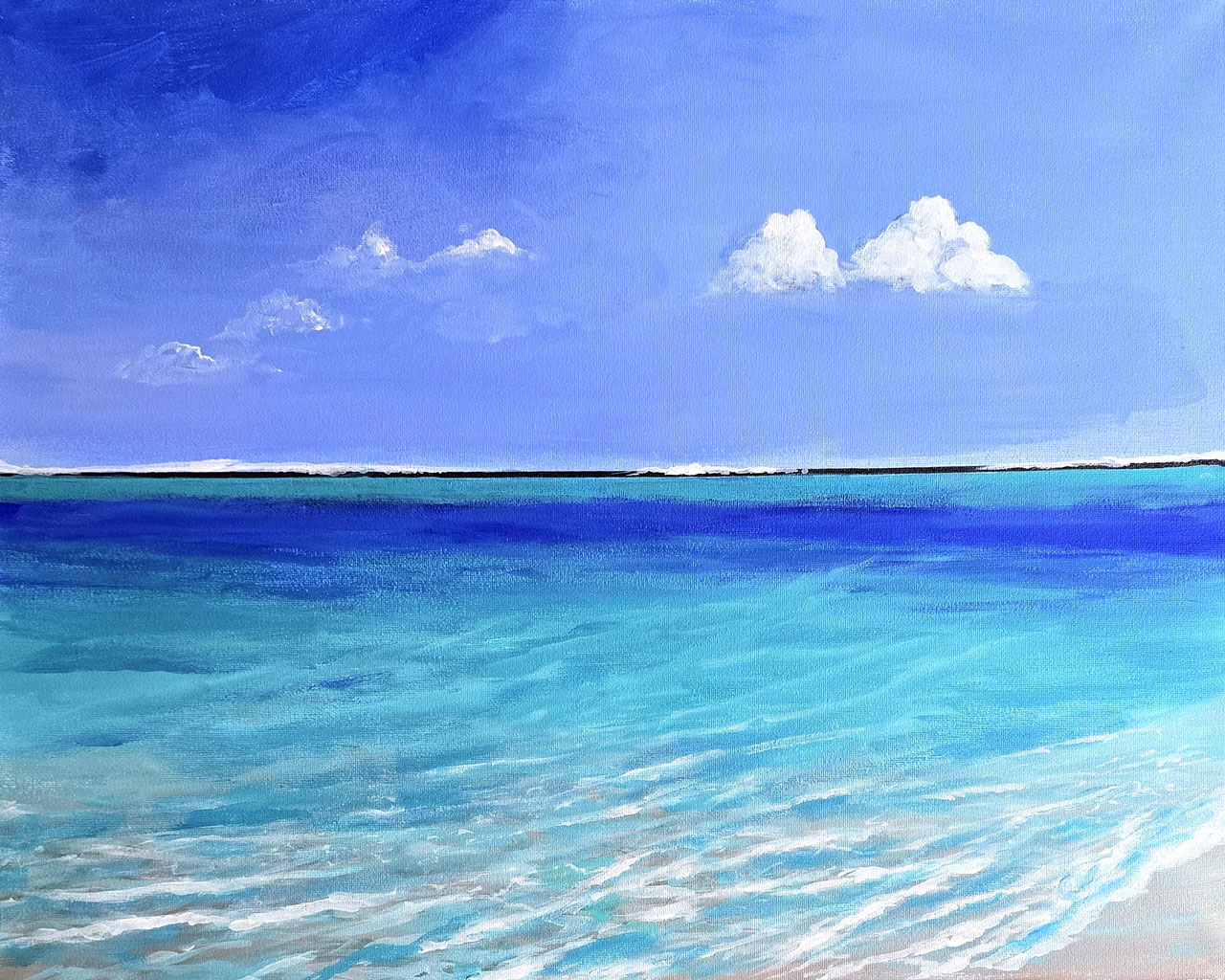 Bora Bora Ocean MMedia 16 x 20 Canvas