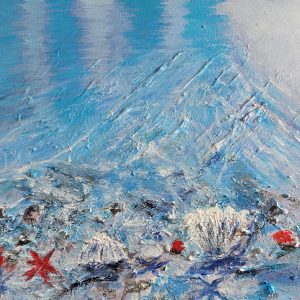 22 Ocean Mixed Media Acrylic 16x20 in Canvas