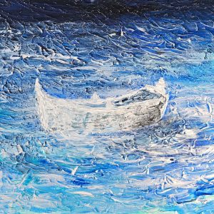 29 Towards Another Sea Mixed Media Acrylic 16x20 in Canvas