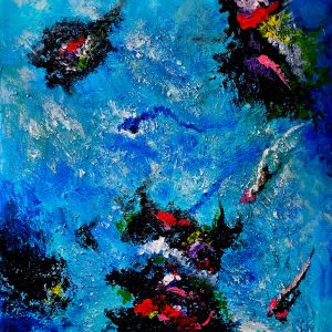 33 Tetiaroa Ocean Mixed Media 16x20 in Canvas
