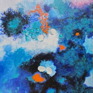 38 Ocean Mixed Media Collage canvas