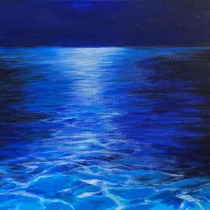39 Nocturne scene ocean on Canvas