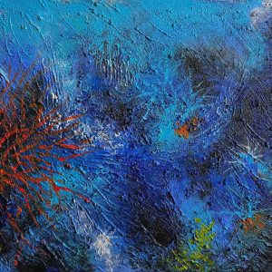 47 Deep ocean collage on canvas