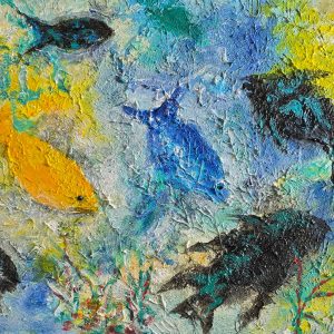 54 Full of fish painting acrylic on canvas