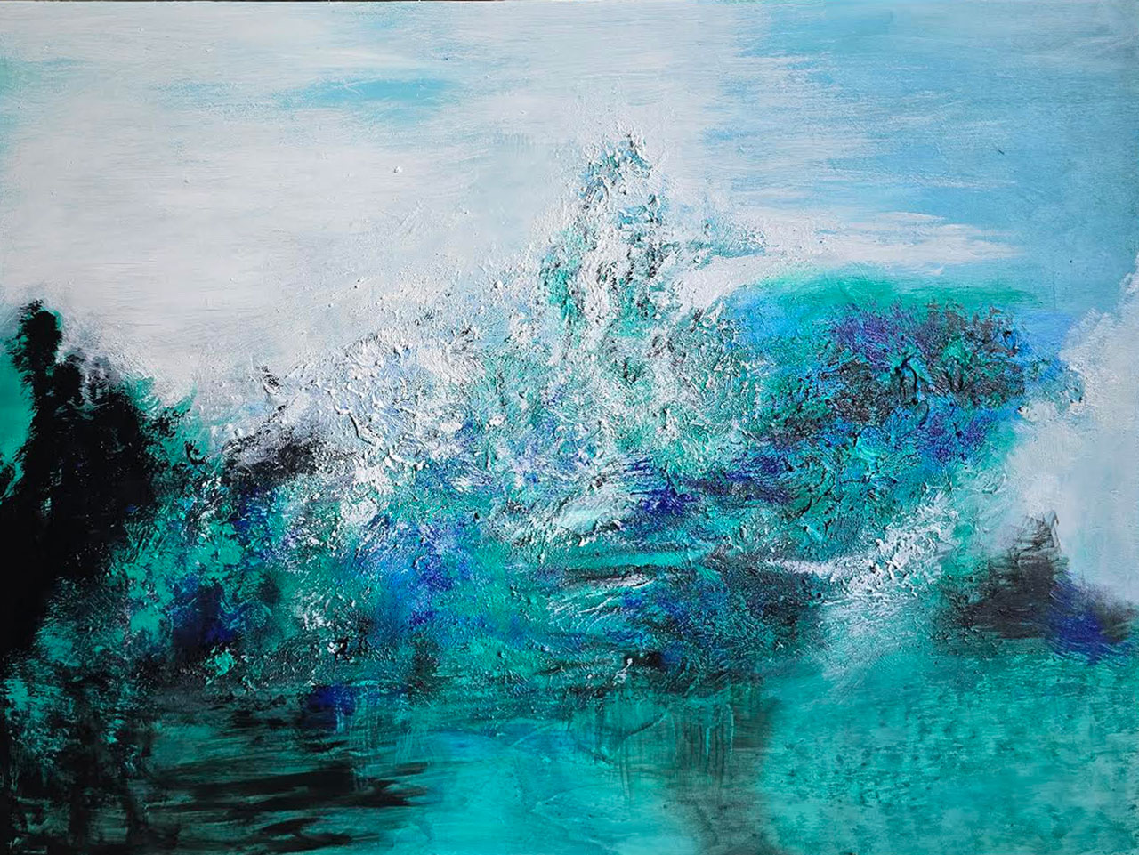 60 Pacific ocean acrylic on canvas