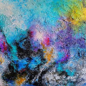 61 Colorful deep Pacific ocean acrylic on canvas painting